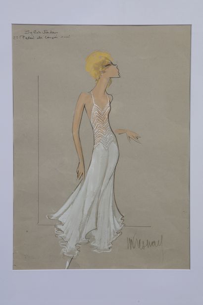 null SYLVIE VARTAN
4 original drawings of 4 outfits created by the stylist
Michel...