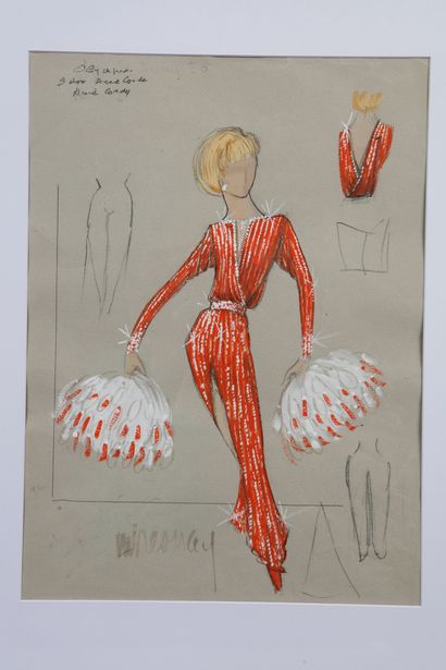 ANNIE CORDY
3 original drawings of 3 outfits...