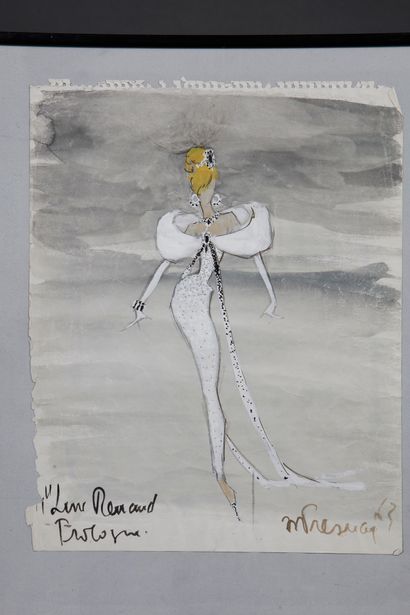 null LINE RENAUD
(1928)
1 original preparatory drawing of an outfit created by the...