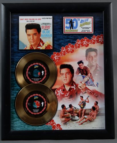 null ELVIS PRESLEY
1 double gold record in 45 rpm version, of the song "Can't help...