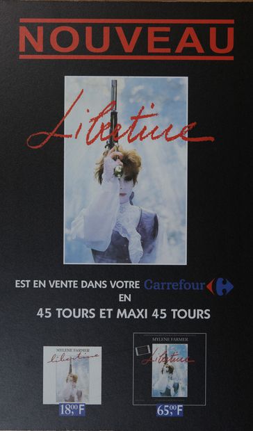 null MYLÈNE FARMER
1 set of 4 cardboard advertisements placed in the places where...