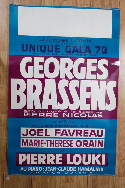 null GEORGES BRASSENS (1921/1981)
1 ensemble d'affiches originales de Georges Brassens...