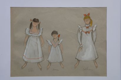 null CHANTAL GOYA (1940)
Un ensemble de 6 dessins originaux des différents costumes...