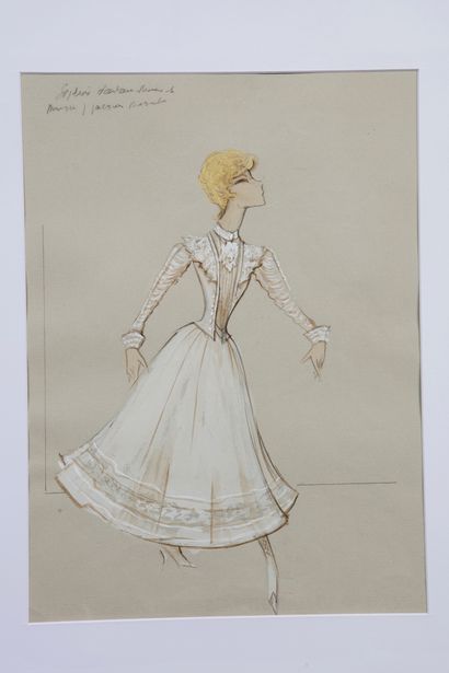 null SYLVIE VARTAN
1 original drawing of an outfit created by the stylist
Michel...