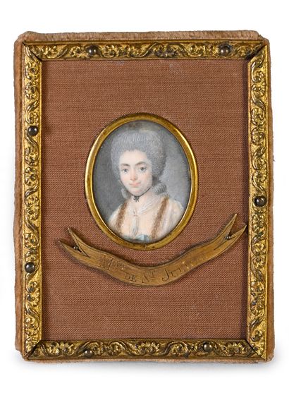 École française du XVIIIe siècle, vers 1770. Mr. and Mrs. de St Julien
Pair of oval...