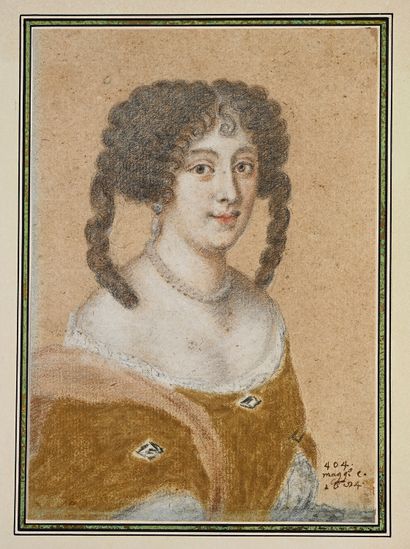 Jacob Ferdinand VOET (1639 - 1689) Deux portraits de femme sur le même montage
Pastel...