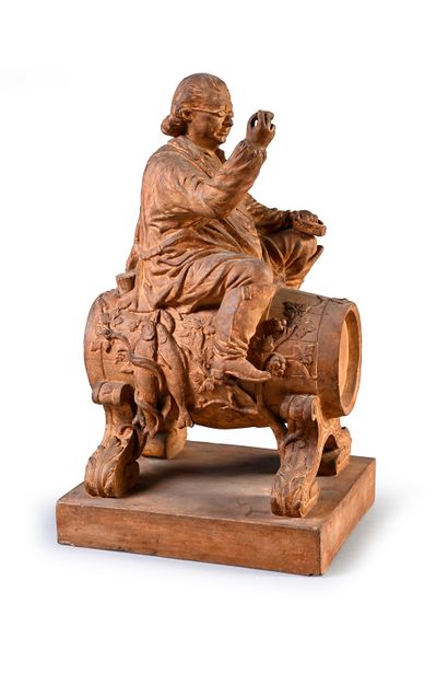 Jean-Pierre Dantan (1800-1869) Portrait-charge of Jacques Mathieu Rare sculpture...