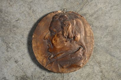 Pierre Jean DAVID D'ANGERS (1788-1856) Portrait of Claude Dejoux (1732-1816)
Medallion...