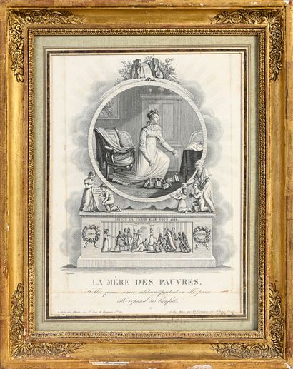 École française, vers 1820 La mère des pauvres telle qu'une source salutaire partout...