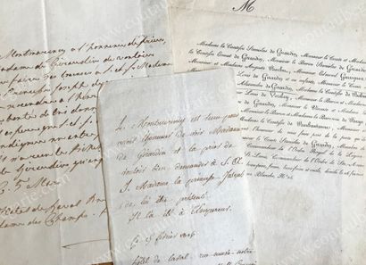 null [GIRARDIN, Famille de].
Ensemble de 4 documents :
-GIRARDIN, Emile de (1802-1881),...