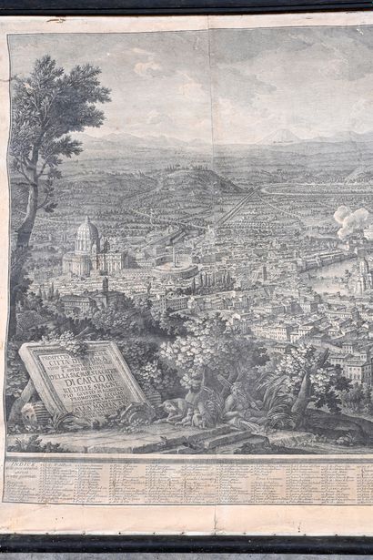 null Exceptional panoramic view of Rome by Giuseppe
VASI (1710-1782) - "Prospetto...