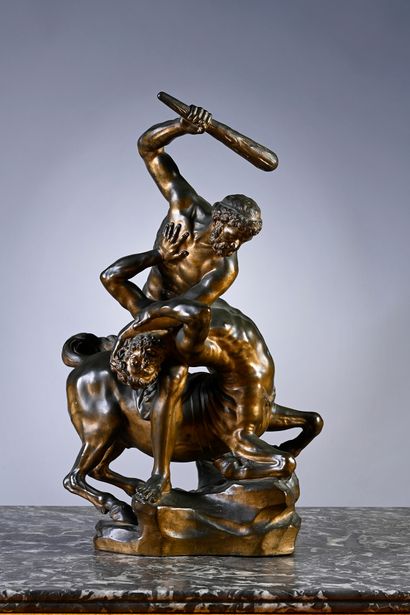 École du début du XIXe siècle Hercule affrontant le centaure Nessus
Bronze à patine...
