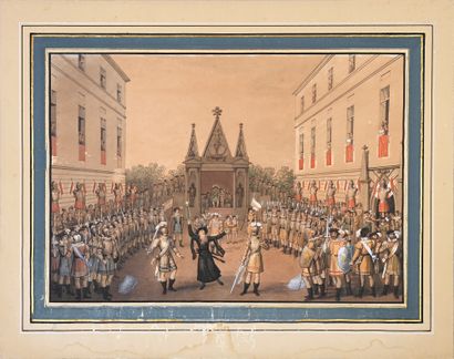 Johannes Maria MONSORNO (1768-1836) Réjouissances données à l'occasion de la «fête...