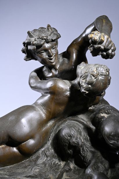 Claude Michel dit Clodion (1738-1814), d'après Pan and the nymph Syrinx
Bronze group...