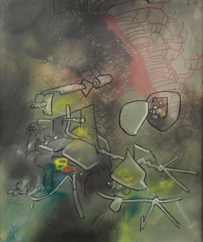 Roberto MATTA (1911-2002) Composition, 1969.
Huile sur toile.
Signée en bas à droite.
81...
