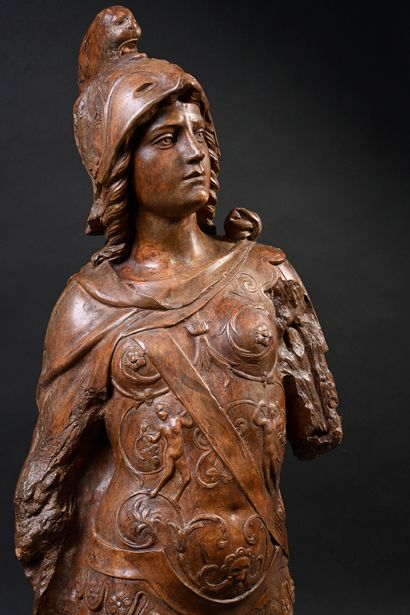 null Pallas Athéna en terre cuite patinée, d'après la sculpture de la déesse pour...