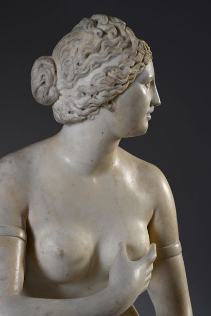 École du début du XIXe siècle The Venus of Medici
Large marble sculpture
Height 110...