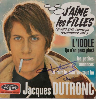 null JACQUES DUTRONC (1943): A 45 rpm vinyl record, 4 tracks, "J'aime les filles"...