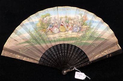 null Roses, Europe, circa 1840
Folded fan, the double sheet in lithographed paper...