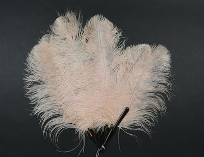 null Two feather fans, Europe, circa 1900 
*One in pink tinted ostrich feathers....