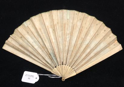 null The child gardeners, Europe, circa 1800
Small folded fan, the paper leaf engraved...