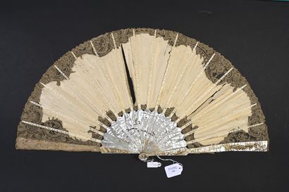 null Swans, Europe, ca. 1890
Folded fan, the silk leaf painted with a young woman...