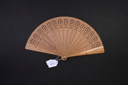 null Three autographed fans, Europe, late 19th century 
Of broken wooden type with...