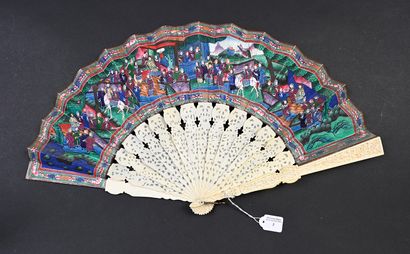 null Palace of China, China, 19th century
Folded fan, the silk sheet lined with paper...