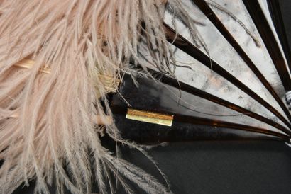 null Two feather fans, Europe, circa 1900 
*One in pink tinted ostrich feathers....