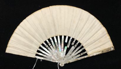 null The dog showman, Europe, circa 1900
Folded fan, the skin sheet painted with...
