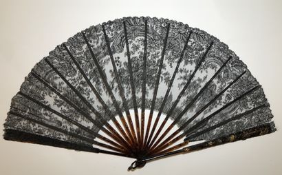 null In the 18th century taste, Europe, circa 1890
Folded fan, the leaf in black...