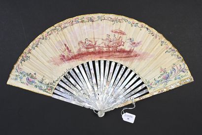 null Noah's Ark, Europe, circa 1760
Rare folded fan, the painted skin sheet of the...