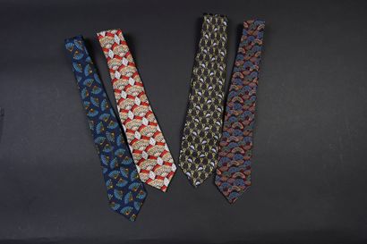 null Neckties, 20th century
In silk with fan decoration. From Nina Ricci, David Evans,...