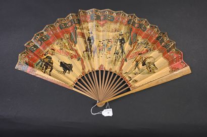 null Recuerdo de España, Europe, circa 1890
Large folded fan, the double sheet printed...