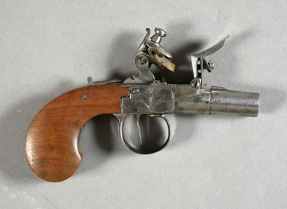 Flintlock handgun with forced bullet and...