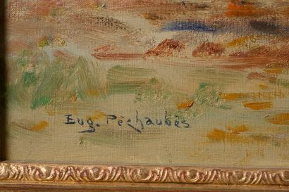 Eugene Pechaubes (1890-1967) Scène de chasse
Huile sur toile, signée en bas à gauche
48,5...