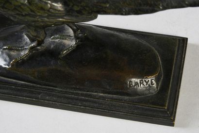 Antoine-Louis BARYE (1796 - 1875) Faisan marchant.
Bronze à patine brune, signé sur...