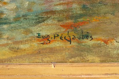 Eugene Pechaubes (1890-1967) Scène de chasse
Huile sur toile, signée en bas à gauche
54...