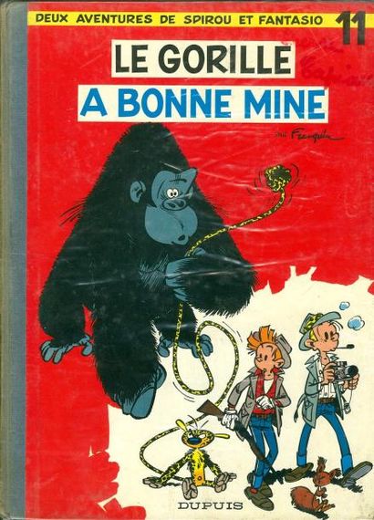 FRANQUIN SPIROU 11. LE GORILLE A BONNE MINE. Edition originale de 1959 dos bleu....