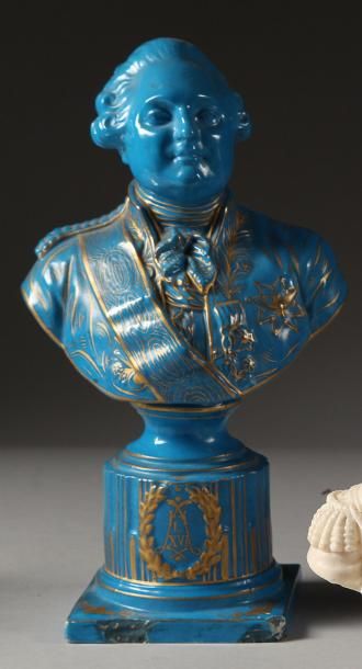 Louis XVI, roi de France. Buste en porcelaine...