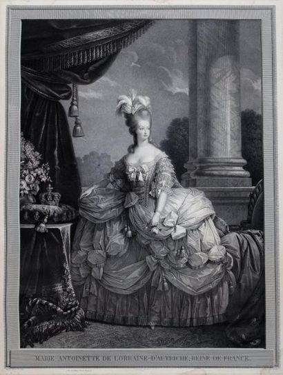 Marie-Antoinette, reine de France. Gravure...
