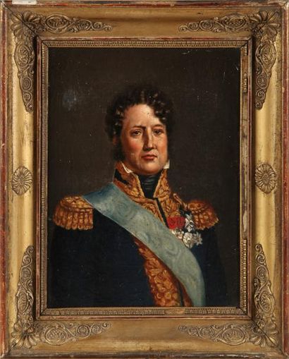 Ecole française du XIXe siècle Portrait en buste du roi Louis-Philippe (1773-1850),...