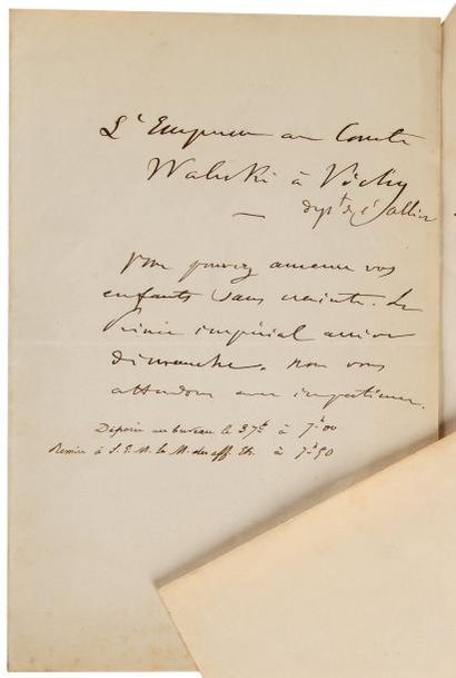 null L. A. de Napoléon III, empereur des Français (1808-1873), in-folio, adressée...