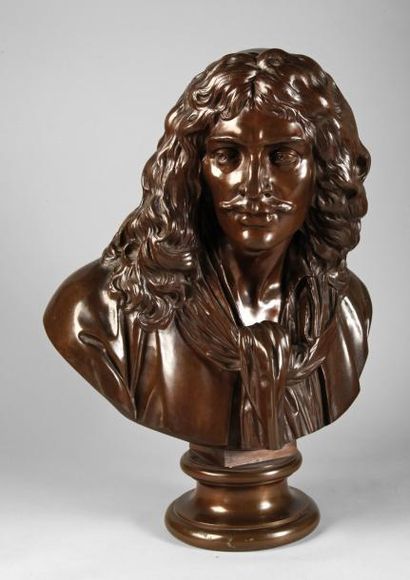 HOUDON Jean-Antoine (1741-1828), d'après Buste de Jean-Baptiste Poquelin, dit Molière....