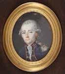 Ecole française de la fin du XVIIIe siècle Portrait d'un officier. Miniature sur...