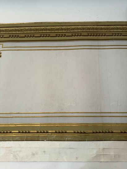 null Bas-lambris de papier peint, fin du XIXe siècle, impression à la planche en...