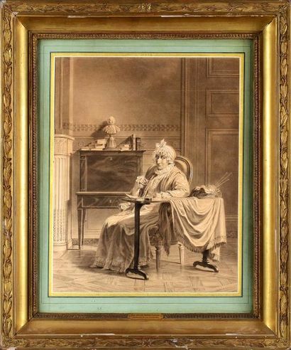 LEMOYNE Portrait de la Comtesse de la Luzerne, âgée représentée devant le buste de...
