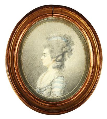 LEMOYNE  Profil de Marie d'Alleray, comtesse de la Luzerne, femme de César Guillaume...