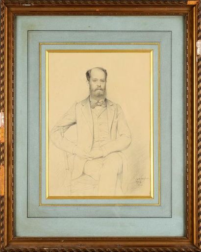 null Corabeuf, Portrait de Florian de Kergorlay. Dessin:Signé et daté: 1904 30 x...