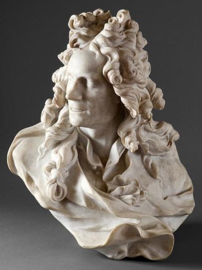 null Caffieri, d'après Buste en marbre blanc de Corneil van Cleeve. Sculpteur français...